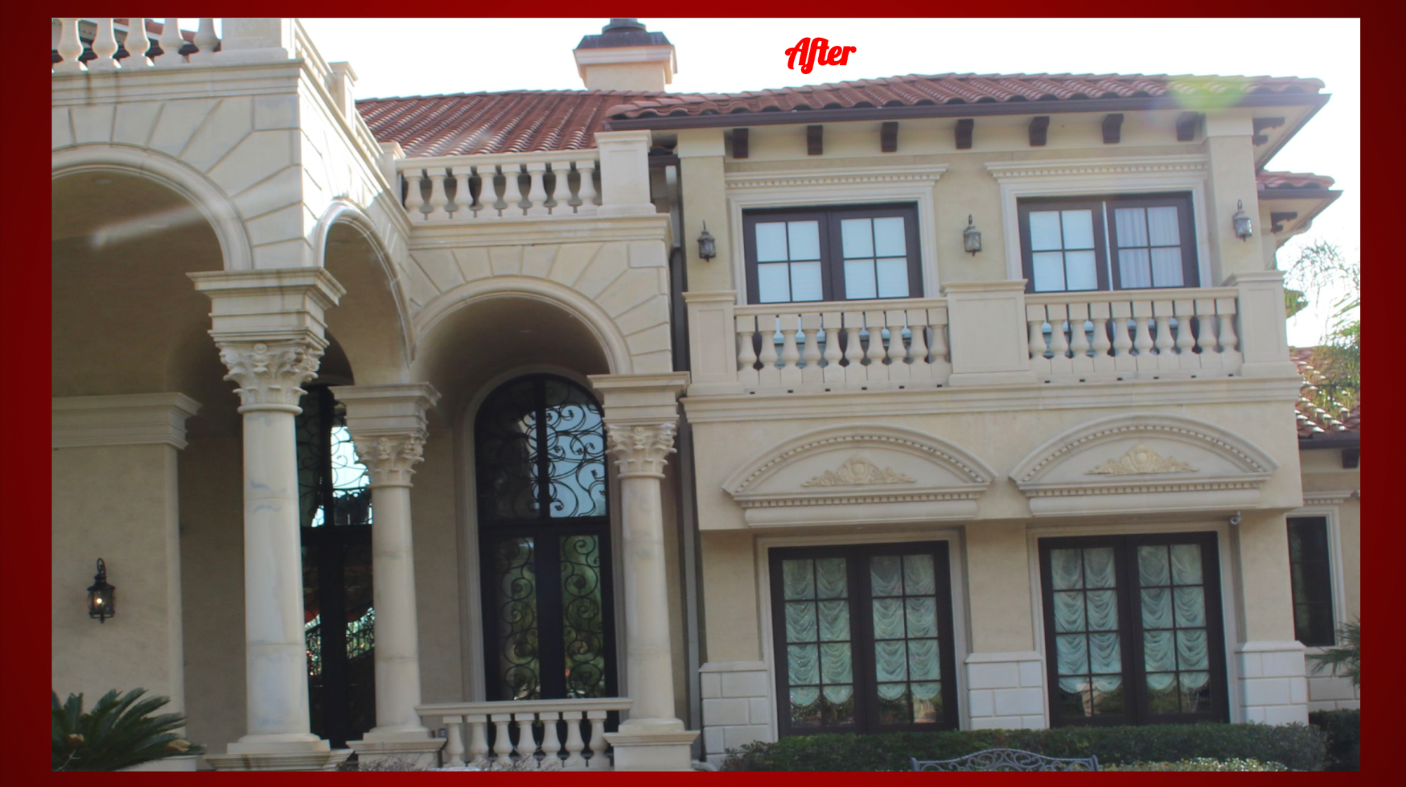 Estate exterior after cleaning